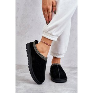 Suede Slippers Black Buffie
