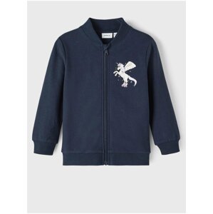 Dark blue girly sweatshirt with zipper name it Bascha - Girls