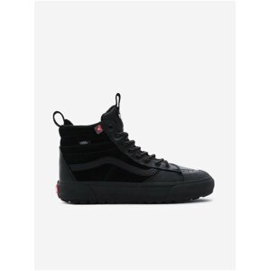 Black Mens Ankle Leather Sneakers VANS UA SK8-Hi Mte-2 - Men