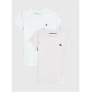 Set of two girls' T-shirts in pink and white Calvin Klein Jea - Girls