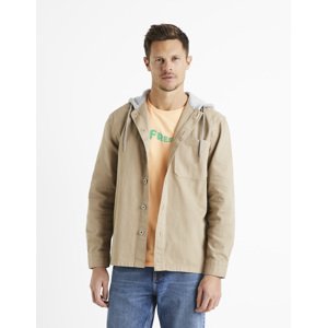 Celio Denim Hooded Shirt Dadenim - Men