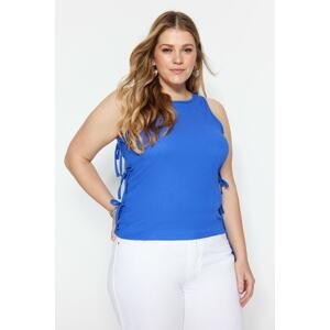 Trendyol Curve Plus Size Blouse - Blue - Relaxed fit