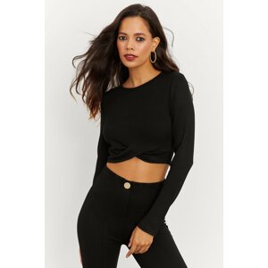 Cool & Sexy Women's Black Knotted Short Blouse B1877