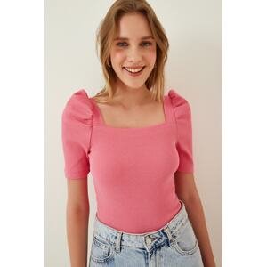 Happiness İstanbul Blouse - Pink - Fitted