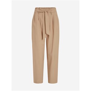 Beige ladies trousers VILA Kaya - Ladies