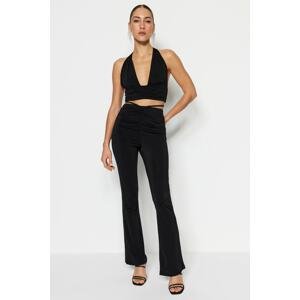 Trendyol Black Knitted Pile Trousers