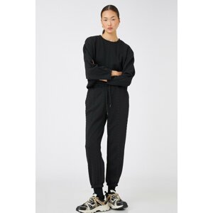 Koton Jogger Sweatpants Patterned Tie Waist