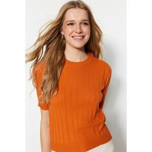 Trendyol Orange Basic Knitwear Sweater