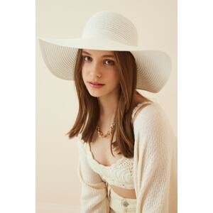 Happiness İstanbul Women's White Straw Hat