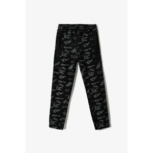 Koton Boys' Black Patterned Sweatpants