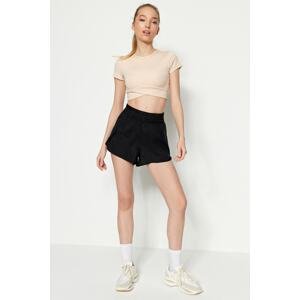 Trendyol Black Parachute Fabric Sports Shorts