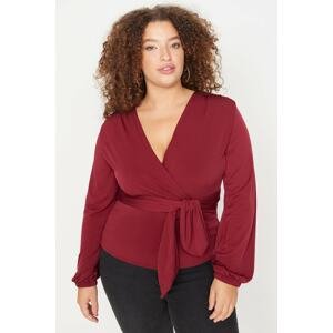 Trendyol Curve Burgundy knitted blouse