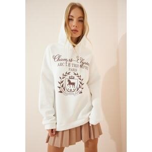 Happiness İstanbul Sweatshirt - Ecru - Relaxed fit