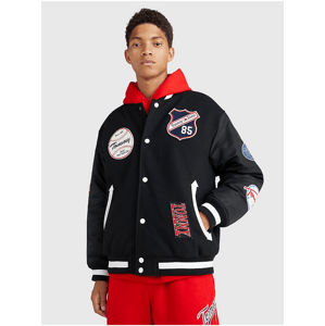 Black men's bomber with wool Tommy Jeans - Men