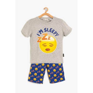 Koton Pajama Set - Gray - Graphic