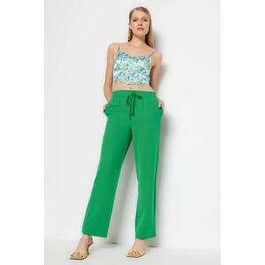 Trendyol Pants - Green - Wide leg