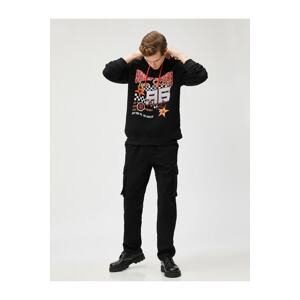 Koton Sweatshirt - Black - Regular fit