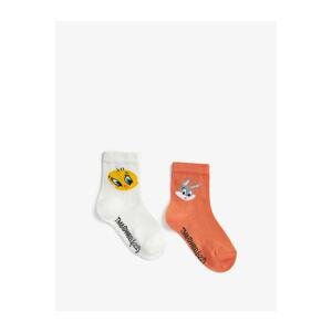 Koton 2-Pack Bugs Bunny And Tweety Printed Socks Licensed