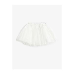 Koton Silvery Tutu Skirt with Elastic Waist