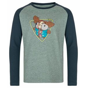 Boys' boulder long sleeve T-shirt KENIER-JB DARK GREEN