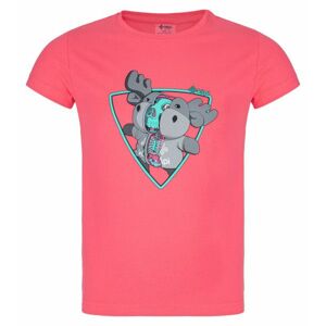 Girls' cotton T-shirt KILPI ALBION-JG PINK