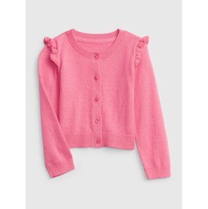 Pink girl's sweater with ruffle GAP