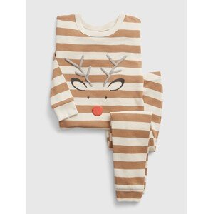 GAP Kids Striped Pyjamas with Reindeer - Boys