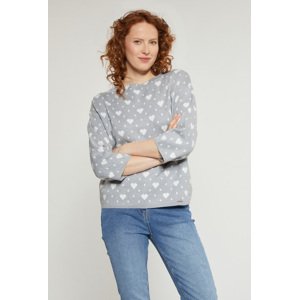 MONNARI Woman's Jumpers & Cardigans Sweater With A Pattern In The Heart