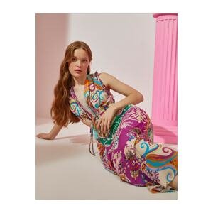Koton Rachel Araz X - Ethnic Print Long Dress with Tassel Detail