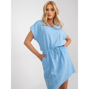 Dress blue Och Bella BI-23872.lightblue