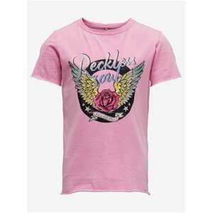 Pink girly T-shirt ONLY Lucy - Girls
