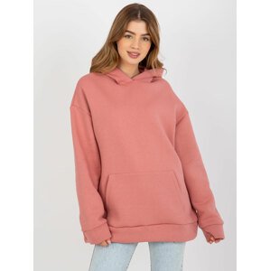 Women's One Size Sweatshirt with Kangaroo Pocket - pink