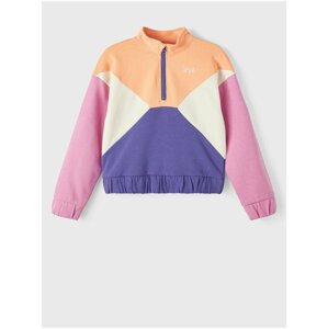 Orange-purple girly sweatshirt name it Banina - Girls