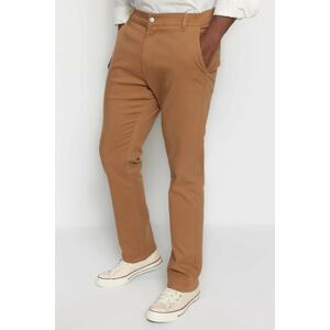 Trendyol Plus Size Pants - Brown - Straight