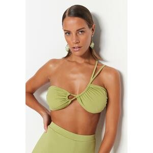 Trendyol Green One Shoulder Tunnel Bikini Top