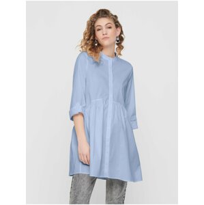 Light blue ladies shirt dress ONLY Ditte - Women