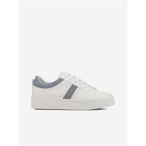 Blue-White Women's Sneakers on the Geox Platform - Women