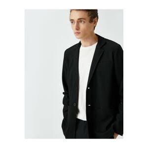 Koton Basic Blazer Jacket with Button Detailed Pockets