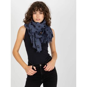 Women's scarf with print - blue