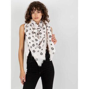 Women's scarf with print - light pink