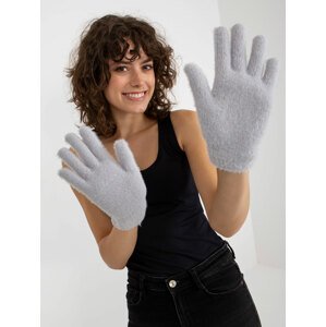 Women's winter finger gloves - gray