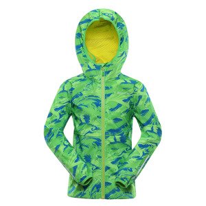 Kids softshell jacket with membrane ALPINE PRO LANCO neon green