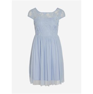 Light blue lady dress with lace VILA Ulcricana - Ladies