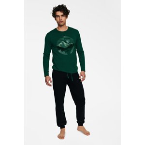 Birch pajamas 40024-77X Dark green-black Dark green-black
