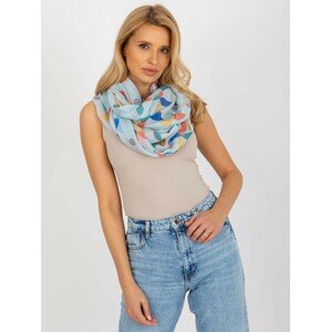 Women's tunnel scarf with print - blue