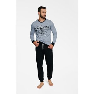 Pajamas Burn 40022-90X Grey Melange-Black Grey Melange-Black