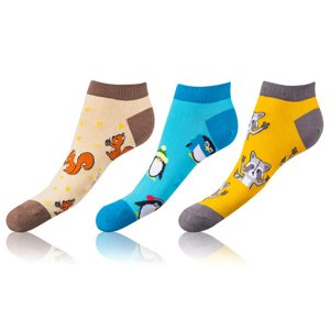 Bellinda 
CRAZY IN-SHOE SOCKS 3x - Modern color low crazy socks unisex - brown - yellow - blue