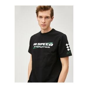 Koton Printed T-Shirt Racing Theme Crew Neck Short Sleeve Cotton