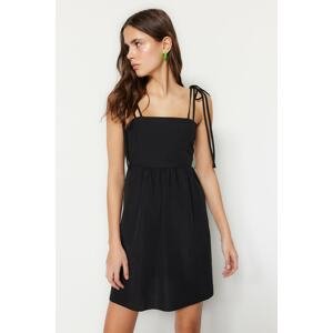 Trendyol Black A-Cut Mini Woven Strappy Woven Dress