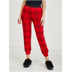 Calvin Klein Jeans Red Checkered Sweatpants - Women